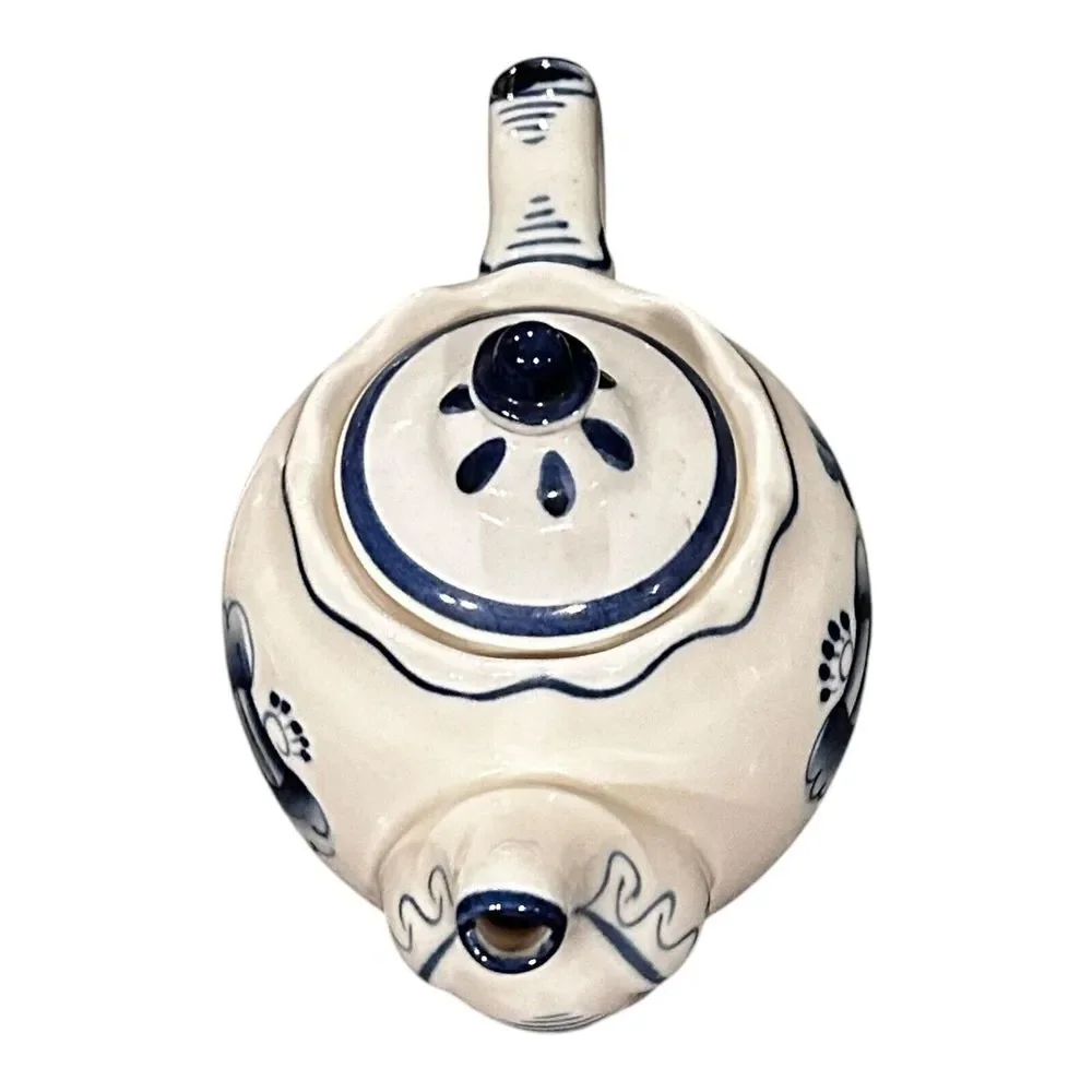 Russian Porcelain GZHEL‎ Coffee Tea Pot with paper label inside